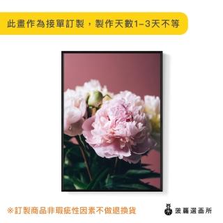 【菠蘿選畫所】粉與白‧牡丹II - 42x60cm(招福吉祥花卉掛畫/高貴典雅花卉攝影客廳裝飾畫/辦公室掛畫)