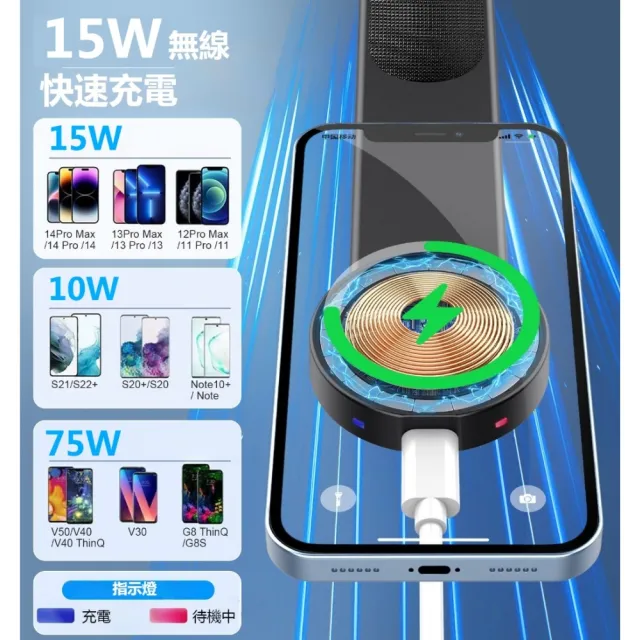 Magsafe軟鋁磁吸15W車載支架  磁吸無線充電車載支架 車用手機架(iPhone/安卓手機適用)