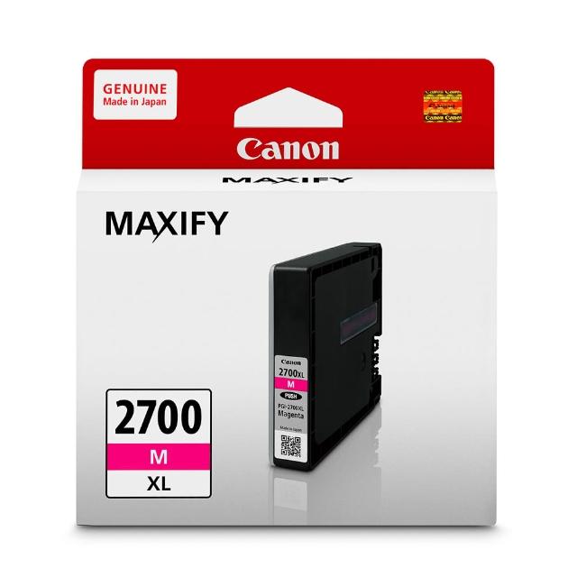 【Canon】官方直營 PGI-2700XL-M 原廠紅色墨水匣(適用機型：iB4070/iB4170/MB5070/MB5170/MB5470)