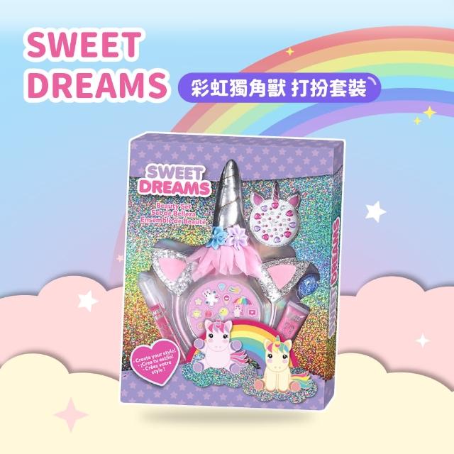 【西班牙 Kids Licensing】SWEET DREAMS 彩虹獨角獸 打扮套裝 髮飾+互動配件 #857987(兒童禮物 兒童玩具)