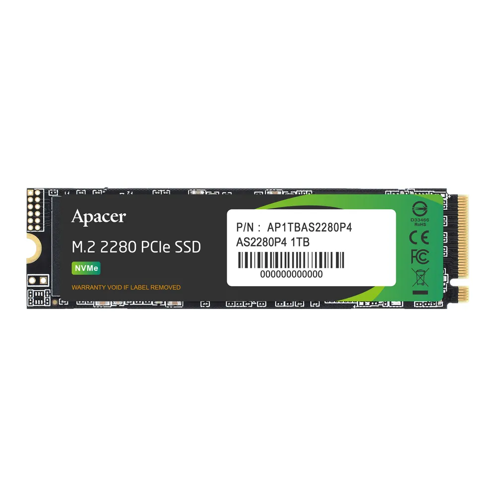 【Apacer 宇瞻】AS2280P4 1TB M.2 PCIe SSD