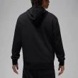 【NIKE 耐吉】帽T Jordan Essentials 男款 黑 白 毛圈布 刺繡 大口袋 連帽上衣 衛衣(FQ3679-010)