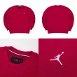 【NIKE 耐吉】長袖上衣 Jordan Essentials 男款 紅 白 毛圈布 刺繡LOGO 寬鬆 喬丹 大學T(FQ1865-687)