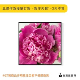 【菠蘿選畫所】嫣紅奼紫‧牡丹I-40x40cm(招福吉祥花卉掛畫/高貴典雅花卉攝影裝飾畫)