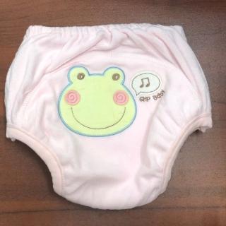 【GMP BABY】超吸排純棉紗寶寶學習褲 青蛙 粉(XS703 2件組)