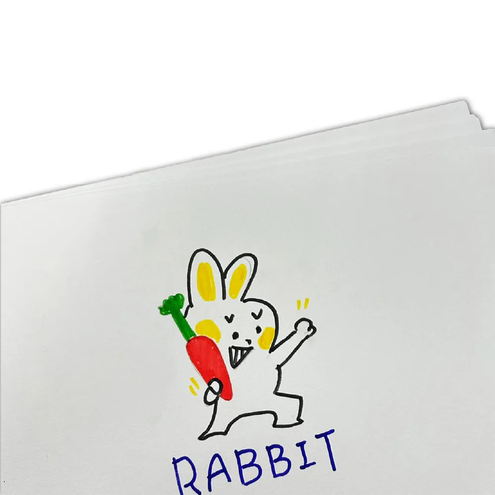 【CLEAN 克林】瞇瞇兔萌趣 圖畫紙 160磅厚磅 8k(畫圖紙 蠟筆 彩色筆 水彩 素描 色鉛筆 兒童彩繪)