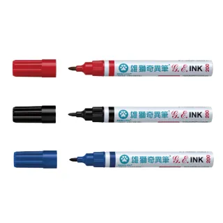 【SIMBALION 雄獅文具】油性 速乾 奇異筆 1.3mm 紅/黑/藍 24打/組 NO.200
