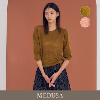 【MEDUSA 曼度莎】I”care 側抽繩裝飾粗針織上衣 - 2色（F）｜女針織(521-11501)