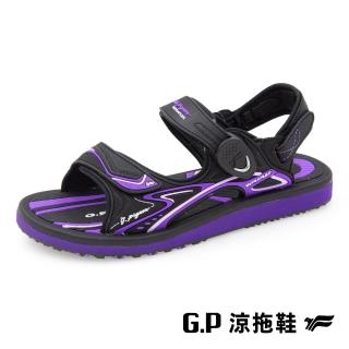 【G.P】女款高彈力舒適磁扣兩用涼拖鞋G9571W-紫色(SIZE:35-39 共三色)