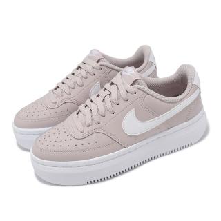 【NIKE 耐吉】休閒鞋 Court Vision Alta 女鞋 粉紅 白 厚底 增高 皮革(DM0113-005)