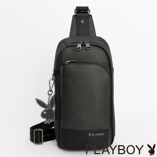 【PLAYBOY】單肩揹包 Defense系列(黑色)