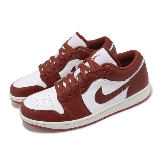【NIKE 耐吉】休閒鞋 Air Jordan 1 Low Dune Red 紅 白 AJ1 男鞋 喬丹 一代(FJ3459-160)