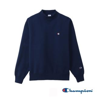 【Champion】官方直營-CASUAL微高圓領上衣-男(深藍色)
