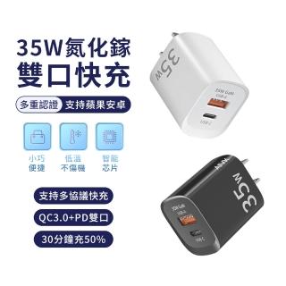 【AIVK 618限定】PD35W氮化鎵GaN充電器 雙口快充 iPhone15旅行充電頭(USB-C/USB-A)
