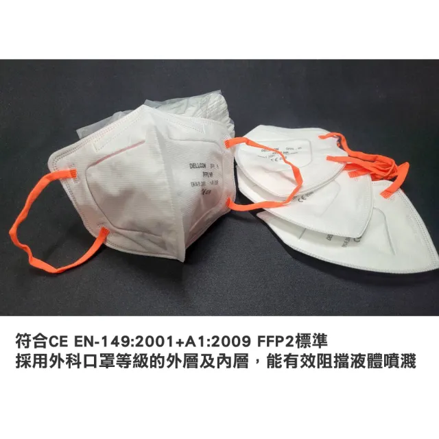 【DELLCON戴爾康】五層FFP2高防護口罩30入(N95等級醫療口罩)