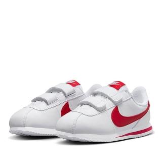 【NIKE 耐吉】運動鞋 童鞋 中童 兒童 阿甘鞋 魔鬼氈 CORTEZ BASIC SL PSV 紅白 904767-101