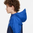 【NIKE 耐吉】外套 大童 男童 女童 連帽風衣外套 運動 K NSW WR HD JKT SSNL 藍 FN8757-480