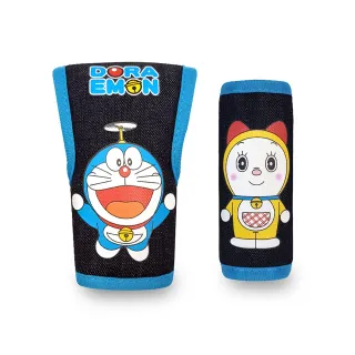 【Doraemon 哆啦A夢】牛仔布 排檔頭+把手護套組(台灣製)