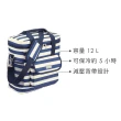 【KitchenCraft】肩背雙網層保冷袋 條紋藍12L(保溫袋 保冰袋 野餐包 野餐袋 便當袋)