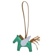 【Hermes 愛馬仕】RODEO飛馬造型小羊皮鑰匙圈/吊飾(迷你-草綠/棕H063010CAAE-GREEN-BROWN)