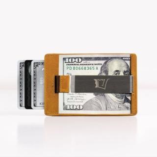 【LIFE SHOP 生活購物】男士薄款牛皮卡片夾(牛皮卡片套 卡片套 證件套 信用卡套 證