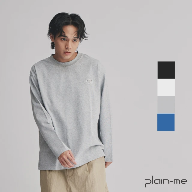 plain-me 龍年胸口刺繡長袖TEE PLN0116-242(男款/女款 共4色 TEE 上衣 長袖上衣)