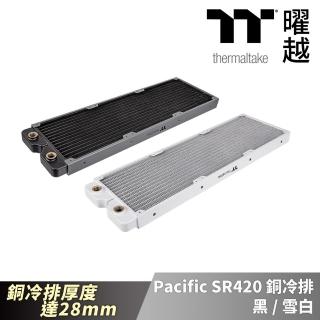 【Thermaltake 曜越】曜越 Pacific SR420 銅冷排 黑/雪白版 厚度達28mm(CL-W382-CU00XX-A)