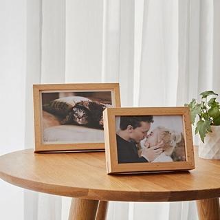 【LIFE SHOP 生活購物】實木相片桌框 / 8吋 /6x8/櫸木(原木桌框 原木相框 桌框 相框 櫸木相框)