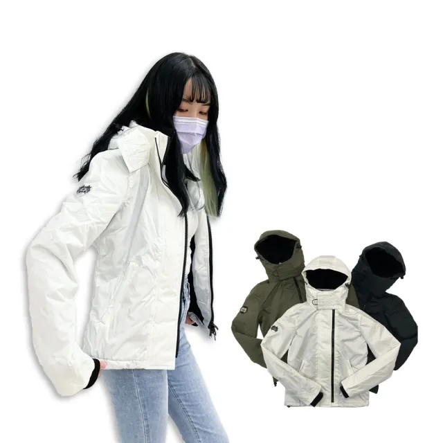 【Superdry】極度乾燥 女外套 新一代 女款 三拉鍊 防風外套  刷毛  連帽 外套 防風衣(防風外套 8364)
