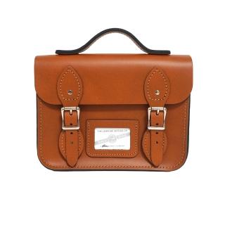 【The Leather Satchel Co.】8.5吋 英國手工牛皮劍橋包 手提包 肩背包 側肩包 多功能兩用包(倫敦棕)