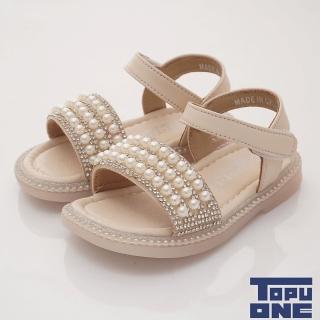 【童鞋520】TOPUONE - 氣質串珠涼鞋(622801米-14-15.5cm)