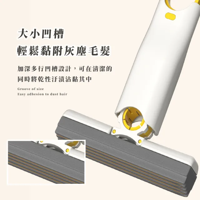 【清潔幫手】家用迷你吸水小拖把-附替換海綿頭x3(吸水 海棉拖把 擦玻璃 海綿拖把 懶人拖把 桌面 萬用拖)