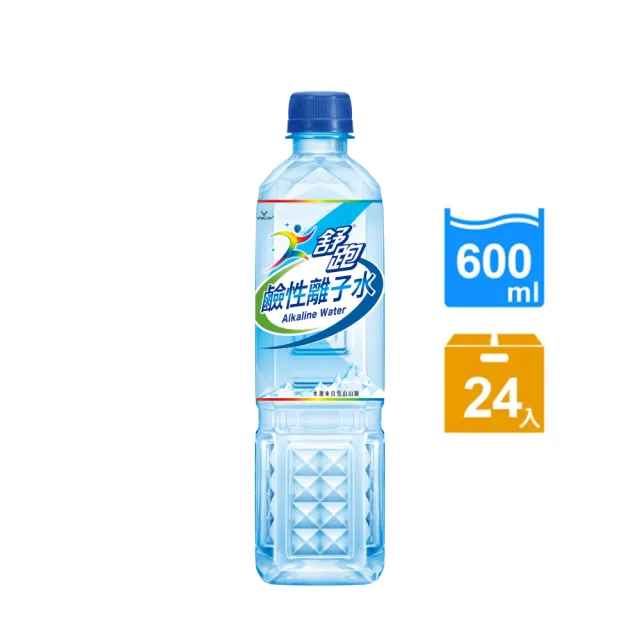 福利品/即期品【舒跑】鹼性離子水600mlx24入/箱(新舊包裝隨機出貨)