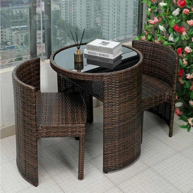 XYG 陽臺休閒茶桌椅靠窗一桌兩椅(茶几/邊桌/和室桌)折扣