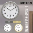 【RHYTHM日本麗聲】極簡時尚未來風滑動式超靜音掛鐘(極光銀)