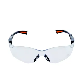 【Z-POLS】新款頂級多功能可調腳設計抗UV400 PC材質運動透明眼鏡(輕巧彈性配戴舒適帥氣透明款)