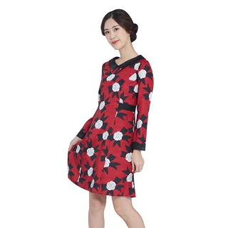 【RED HOUSE 蕾赫斯】玫瑰蝴蝶結洋裝(共2色)