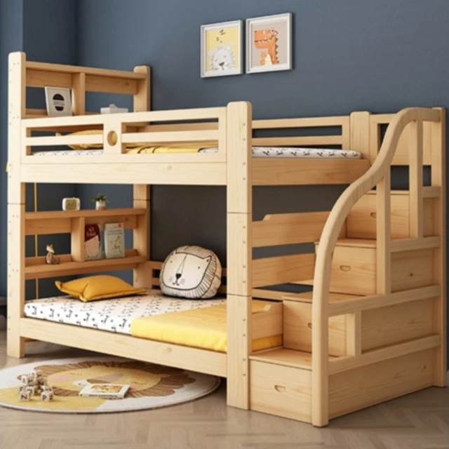 HA BABY 兒童高架床 直腿階梯款-標準單人床型尺寸(兒