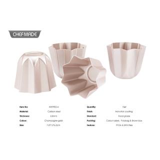 【Chefmade學廚原廠正品】4入不沾八角潘多洛烤模(WK9902-4八角潘多洛模)