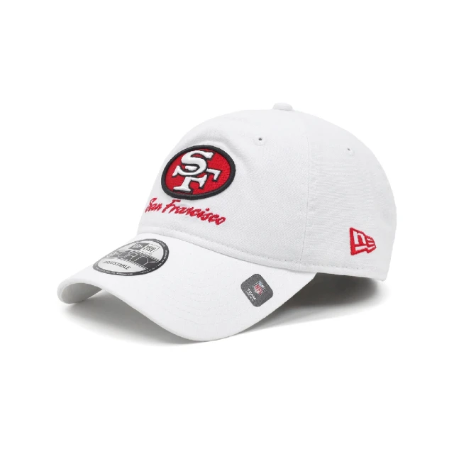 NEW ERA 棒球帽 NFL 白 紅 940帽型 舊金山49人 可調式帽圍 刺繡 老帽 帽子(NE13957176)