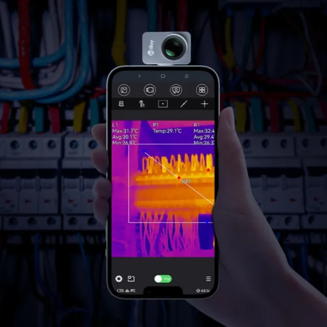 【InfiRay】P2 Pro手機專用紅外線熱影像微距模組(具備近焦鏡頭是電子元件發熱測試的好幫手)