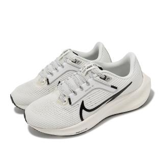 【NIKE 耐吉】慢跑鞋 Wmns Air Zoom Pegasus 40 女鞋 米白 黑 小飛馬 運動鞋(DV3854-104)