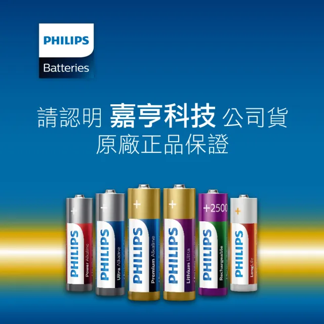 【Philips 飛利浦】9V碳鋅電池*12顆