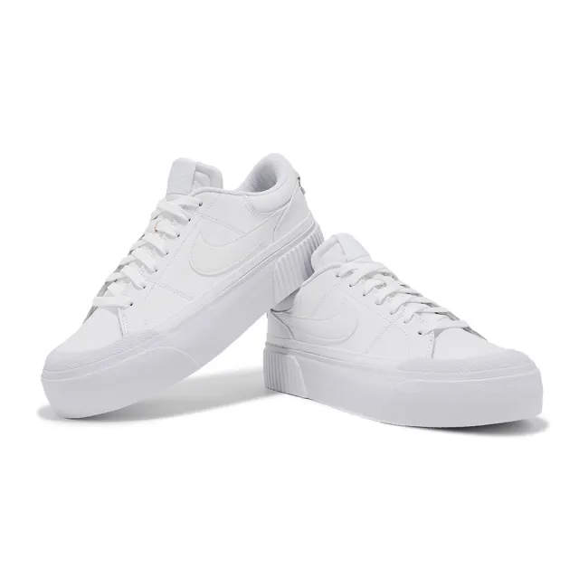 【NIKE 耐吉】休閒鞋 Wmns Court Legacy Lift 女鞋 男鞋 白 全白 厚底 增高 小白鞋 百搭(DM7590-101)