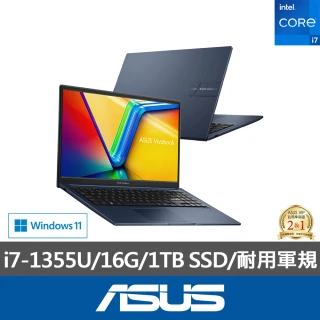 【ASUS】Office2021組★15.6吋i7輕薄16G筆電(VivoBook X1504VA/i7-1355U/16G/1TB SSD/W11)