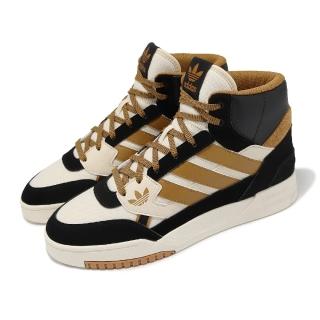 【adidas 愛迪達】休閒鞋 Drop Step SE 男鞋 卡其 黑 高筒 皮革 支撐 復古 愛迪達(IF2647)