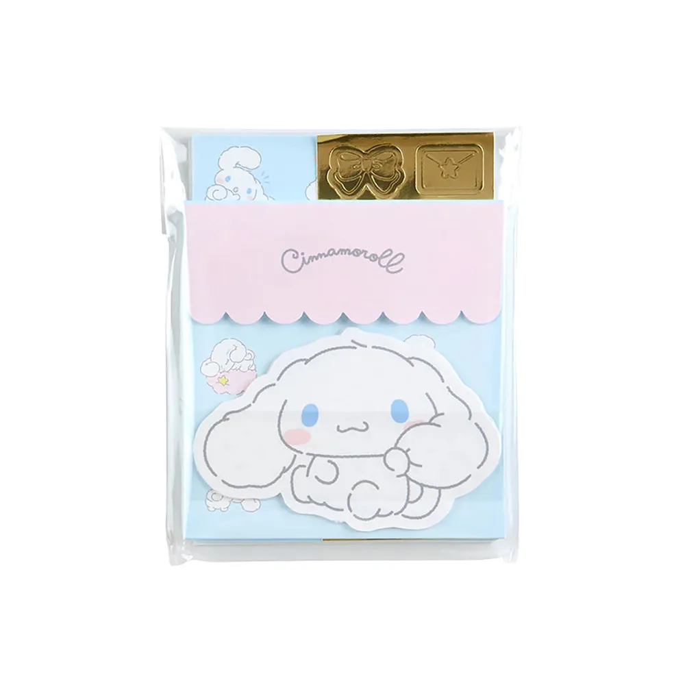 【SANRIO 三麗鷗】蓬鬆毛絨系列 迷你信封信紙組 大耳狗