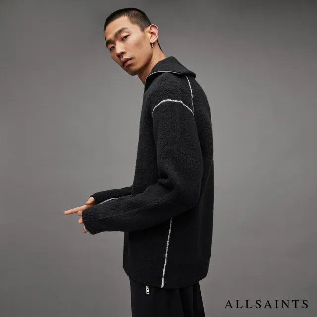 【ALLSAINTS】ASTEROID 拉鍊高領針織上衣 MK115Z(舒適版型)