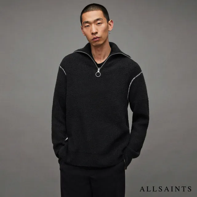 【ALLSAINTS】ASTEROID 拉鍊高領針織上衣 MK115Z(舒適版型)