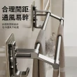 【Kyhome】2入 太空鋁雙桿毛巾架 浴室置物架 收納架 50cm(廚房/衛生間/酒店)